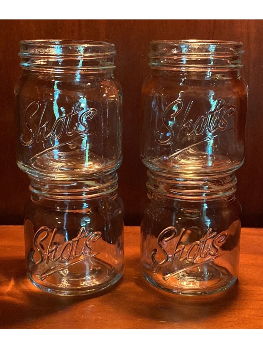 Home Essentials Novelty Redneck Mini Mason Jar Shot Glasses Set of 4 NWOT
